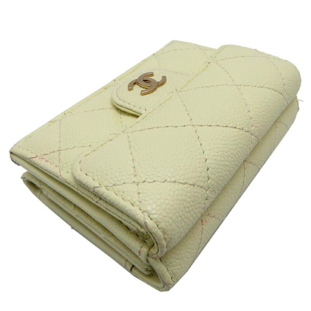 CHANEL White Caviar Leather Wallet - Picture 4 of 9